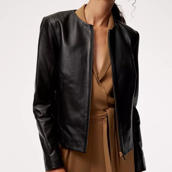 Babaton Leather Jacket Medium - Picture 1 of 3